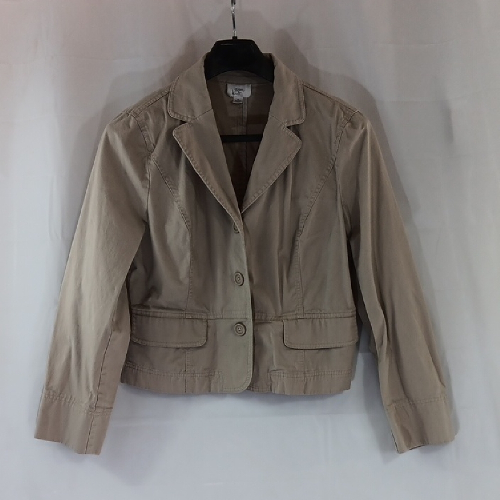 Ann Taylor Loft Jean Jacket Women's Size 14 Tan
